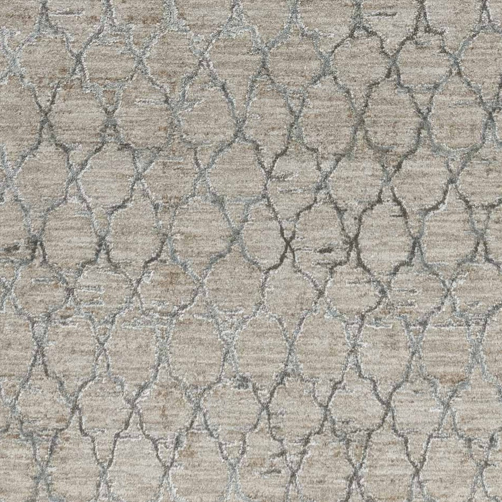 5' X 8' Beige Moroccan Stain Resistant Area Rug