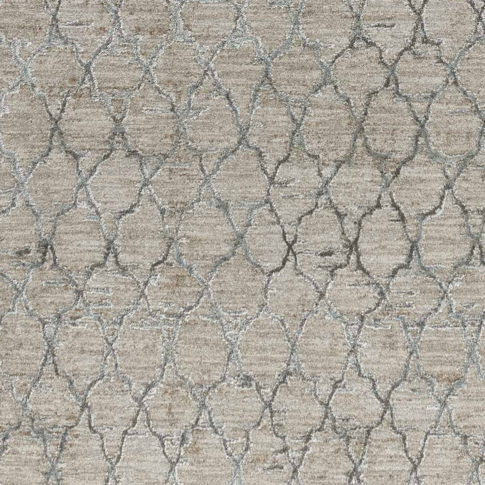 8' X 10' Beige Moroccan Stain Resistant Area Rug