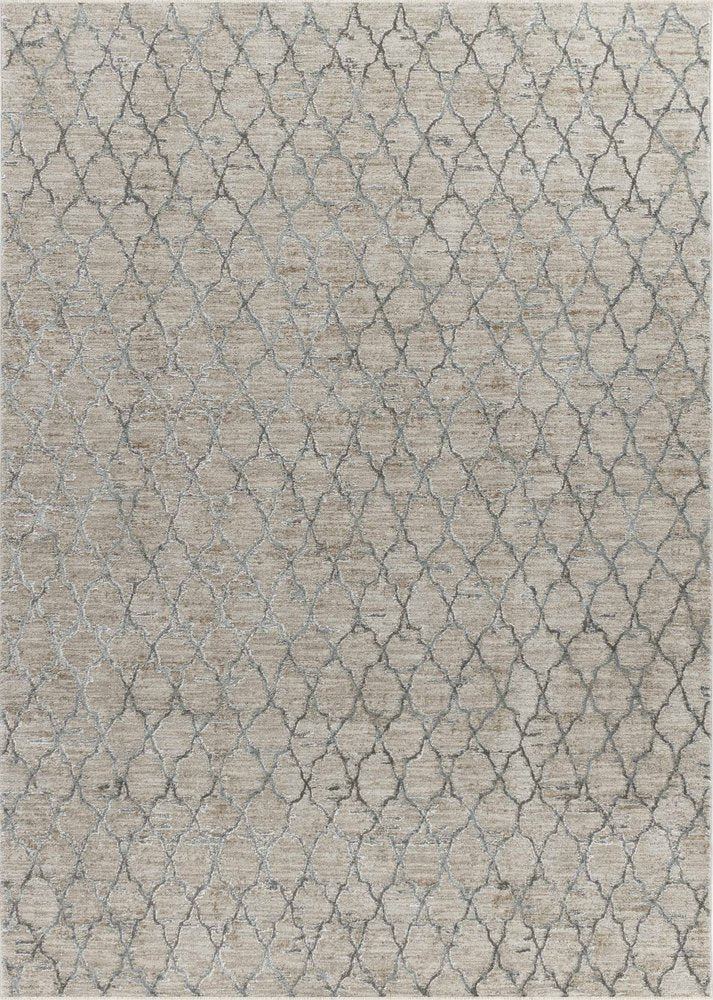 8' X 10' Beige Moroccan Stain Resistant Area Rug