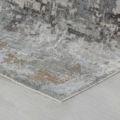 5' X 7' Beige Abstract Power Loom Area Rug