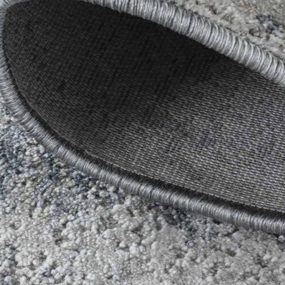 8' X 10' Blue Gray Abstract Power Loom Area Rug