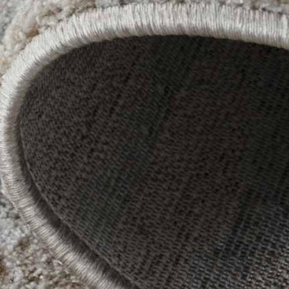 5' X 8' Beige Abstract Stain Resistant Area Rug