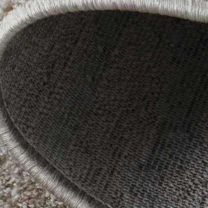 5' X 8' Beige Abstract Stain Resistant Area Rug