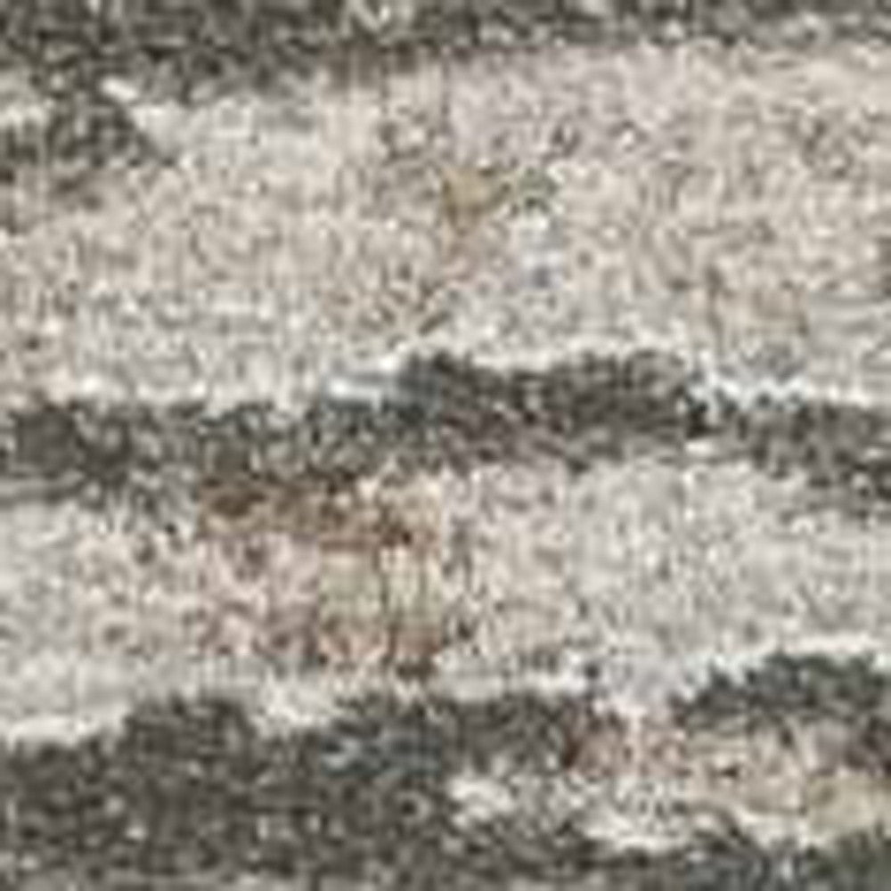 5' X 8' Beige Abstract Stain Resistant Area Rug