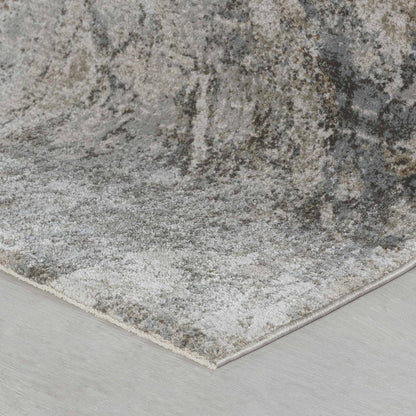 8' X 10' Beige And Gray Abstract Area Rug