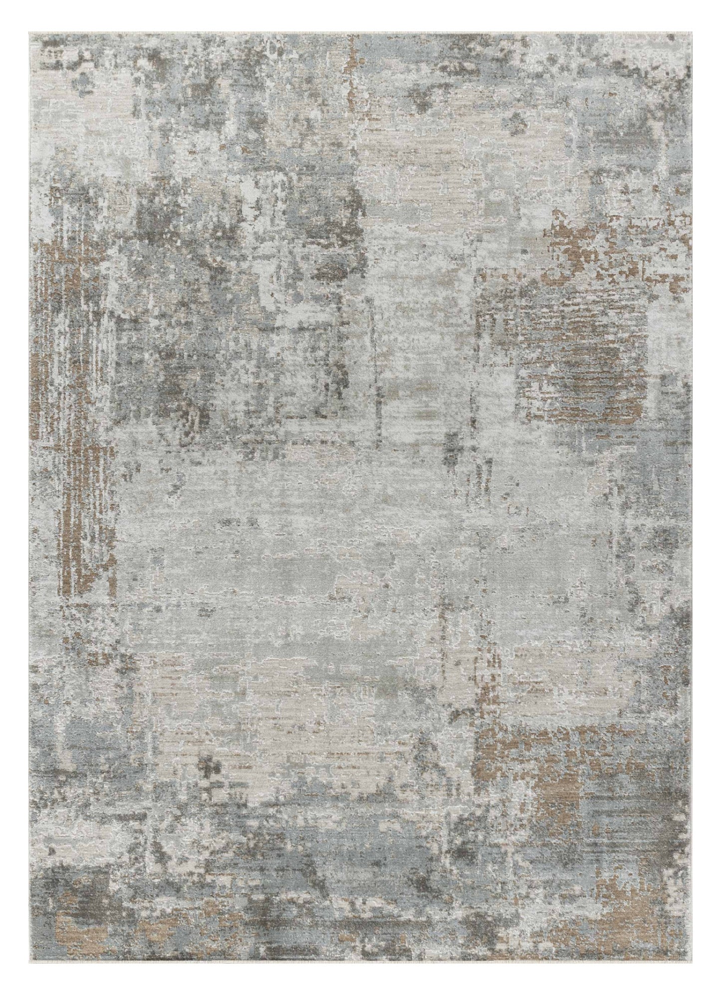 8' X 10' Beige Abstract Power Loom Stain Resistant Area Rug