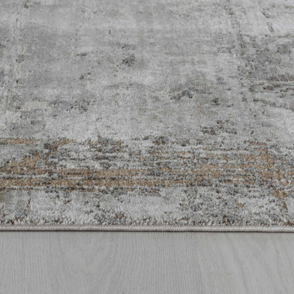 8' X 10' Beige And Gray Abstract Area Rug