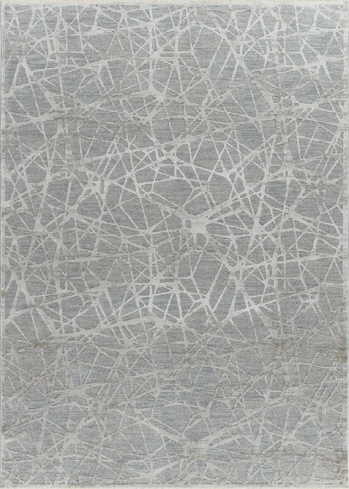 8' X 10' Turquoise Abstract Power Loom Stain Resistant Area Rug