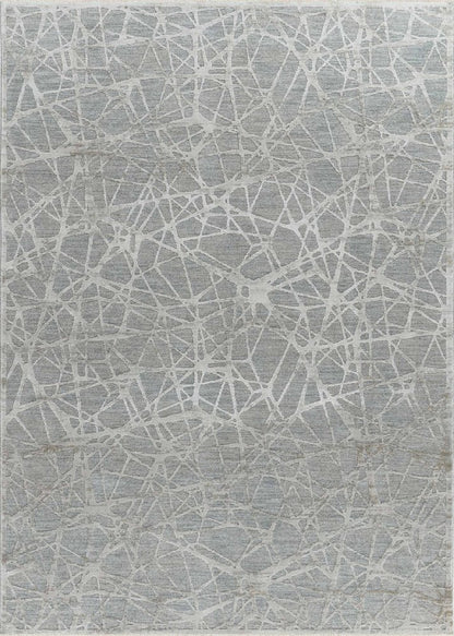 8' X 10' Turquoise Abstract Power Loom Stain Resistant Area Rug