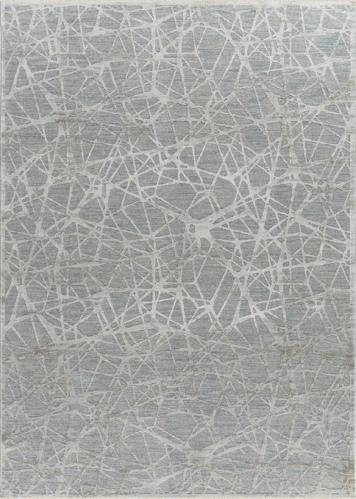 8' X 10' Turquoise Abstract Power Loom Stain Resistant Area Rug