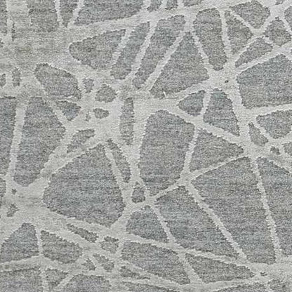 9' X 12' Turquoise Abstract Power Loom Stain Resistant Area Rug