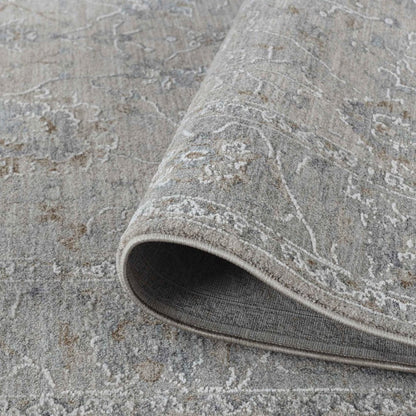 5' X 8' Cream Southwestern Power Loom Stain Resistant Area Rug