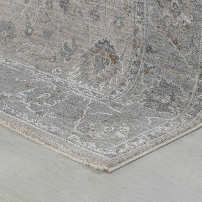 5' X 8' Cream Southwestern Power Loom Stain Resistant Area Rug