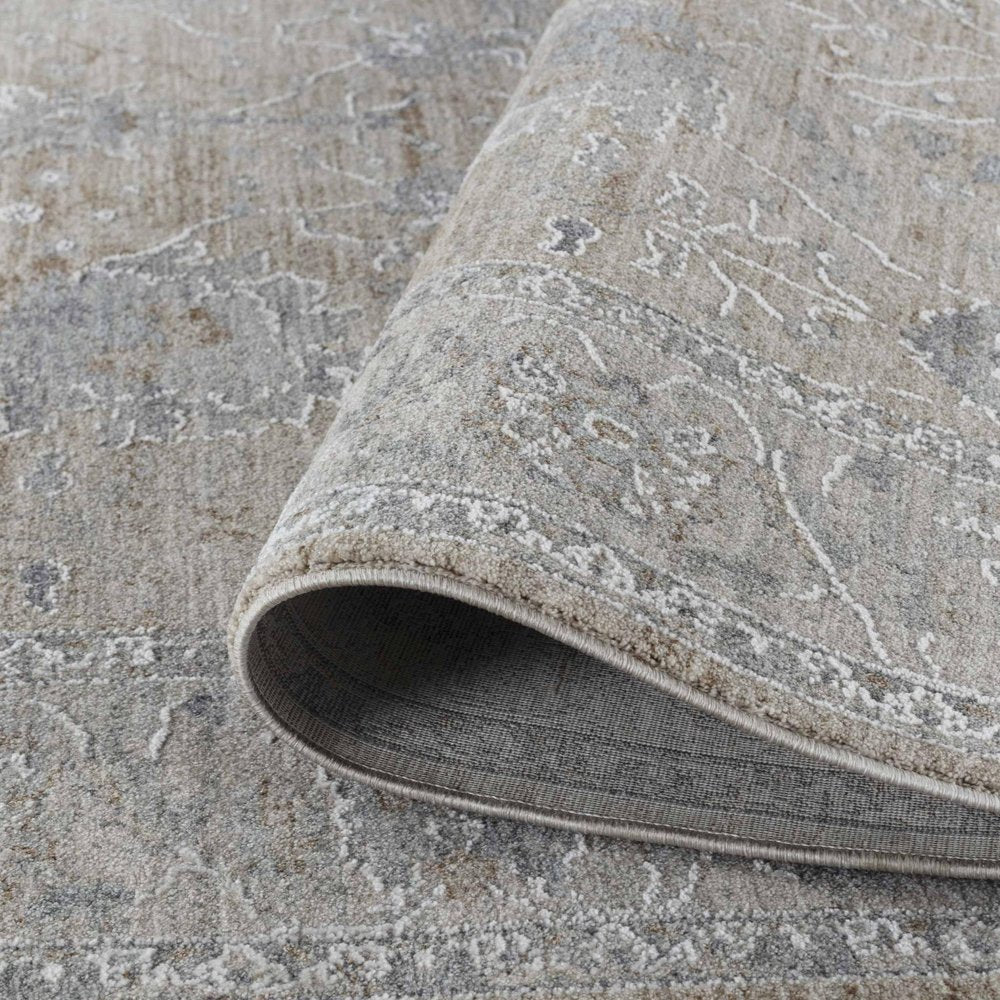 5' X 8' Gold Southwestern Power Loom Stain Resistant Area Rug