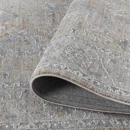 5' X 8' Gold Southwestern Power Loom Stain Resistant Area Rug