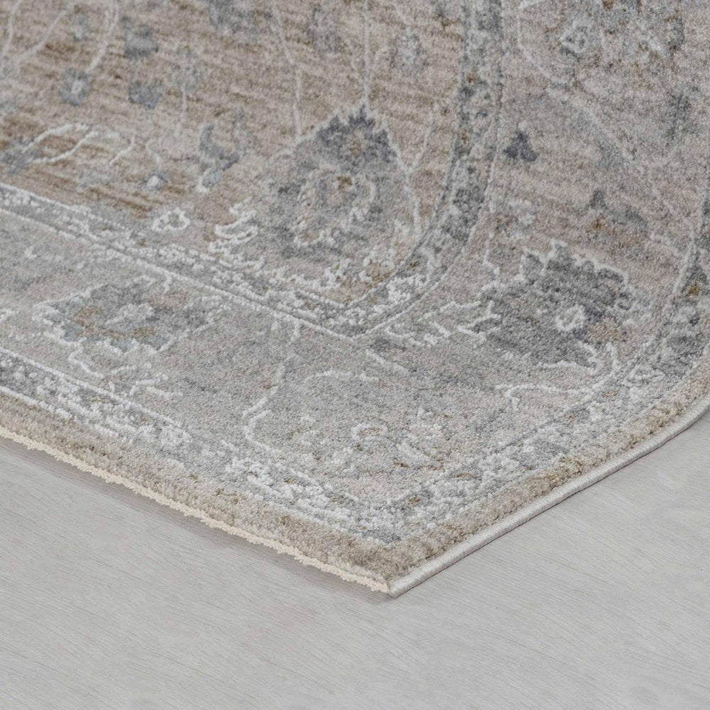 5' X 8' Gold Southwestern Power Loom Stain Resistant Area Rug