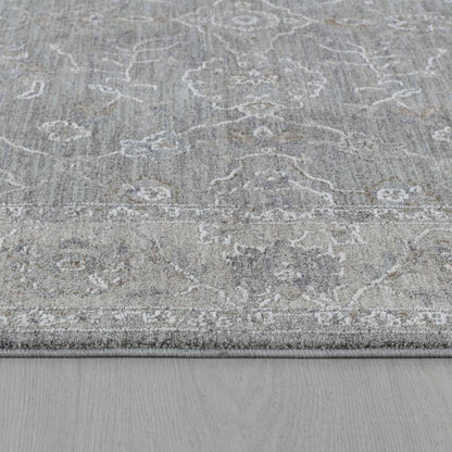 5' X 7' Blue Gray Southwestern Floral Area Rug