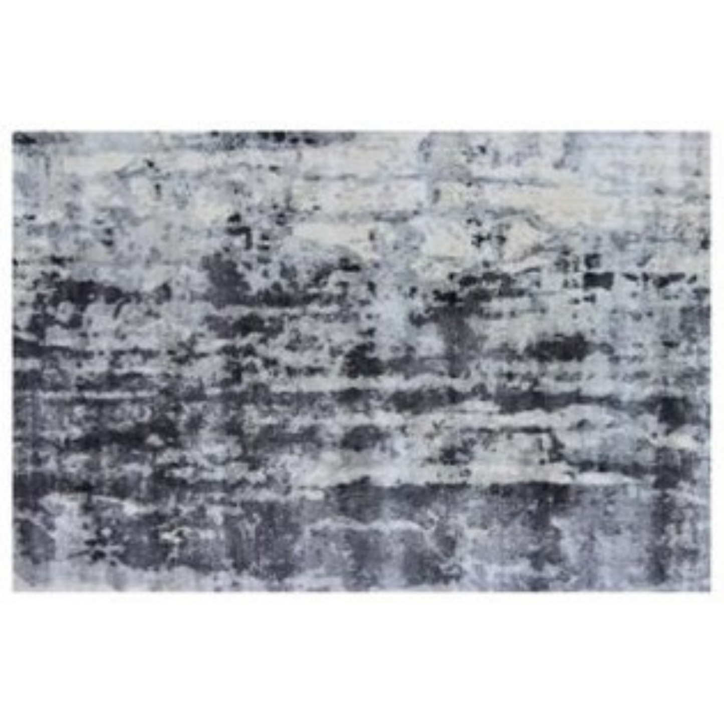 8' X 11' White And Blue Abstract Hand Loomed Area Rug