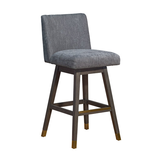 30" Solid Wood Swivel Bar Height Bar Chair