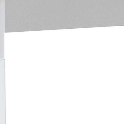 47" White Wood Writing Desk With Two Drawers