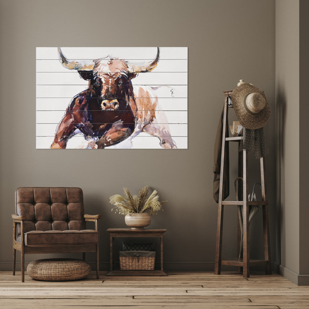 The Bull Unframed p-Oxybis(benzenesulfonyl hydrazide) Wall Art