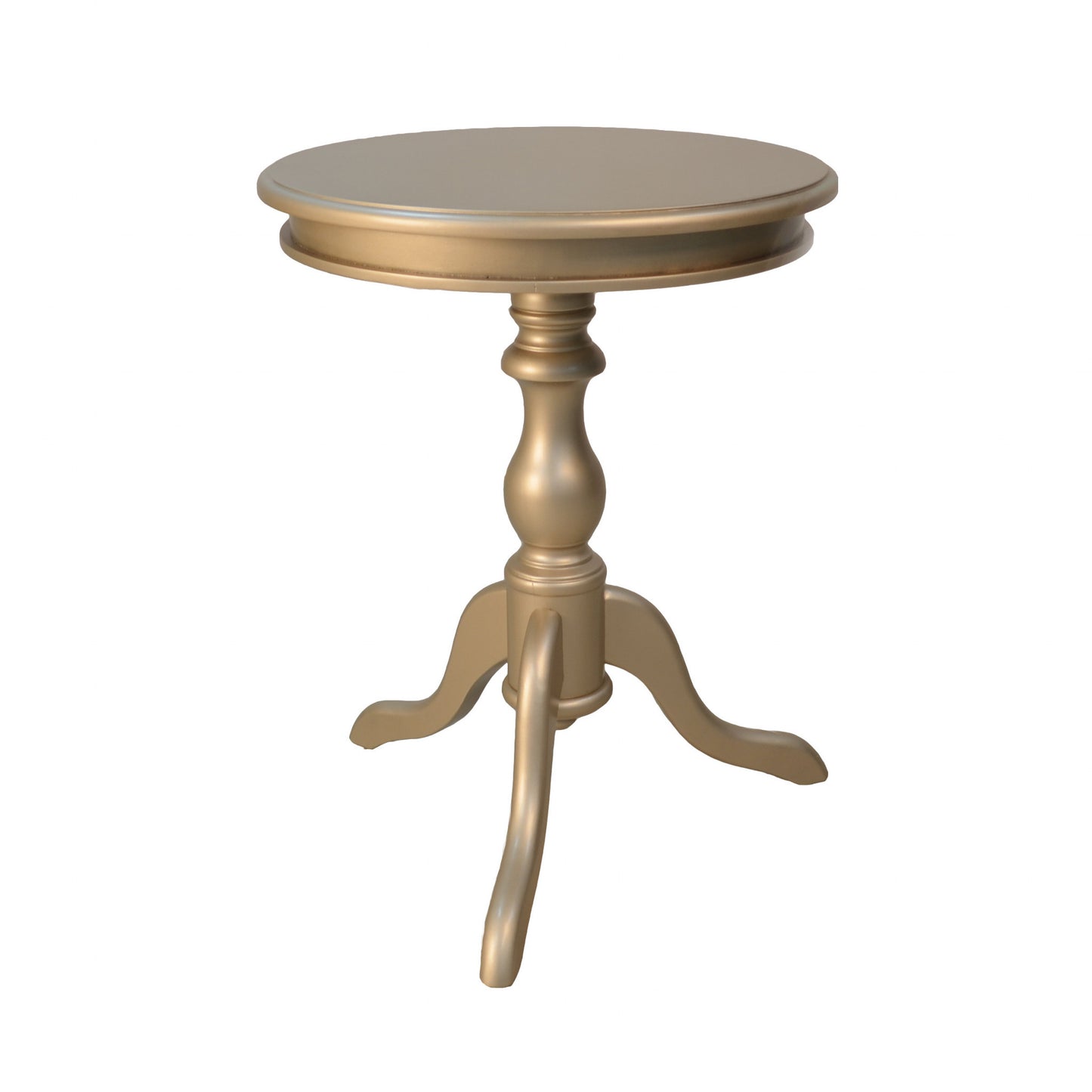 25" Champagne Wood Round End Table