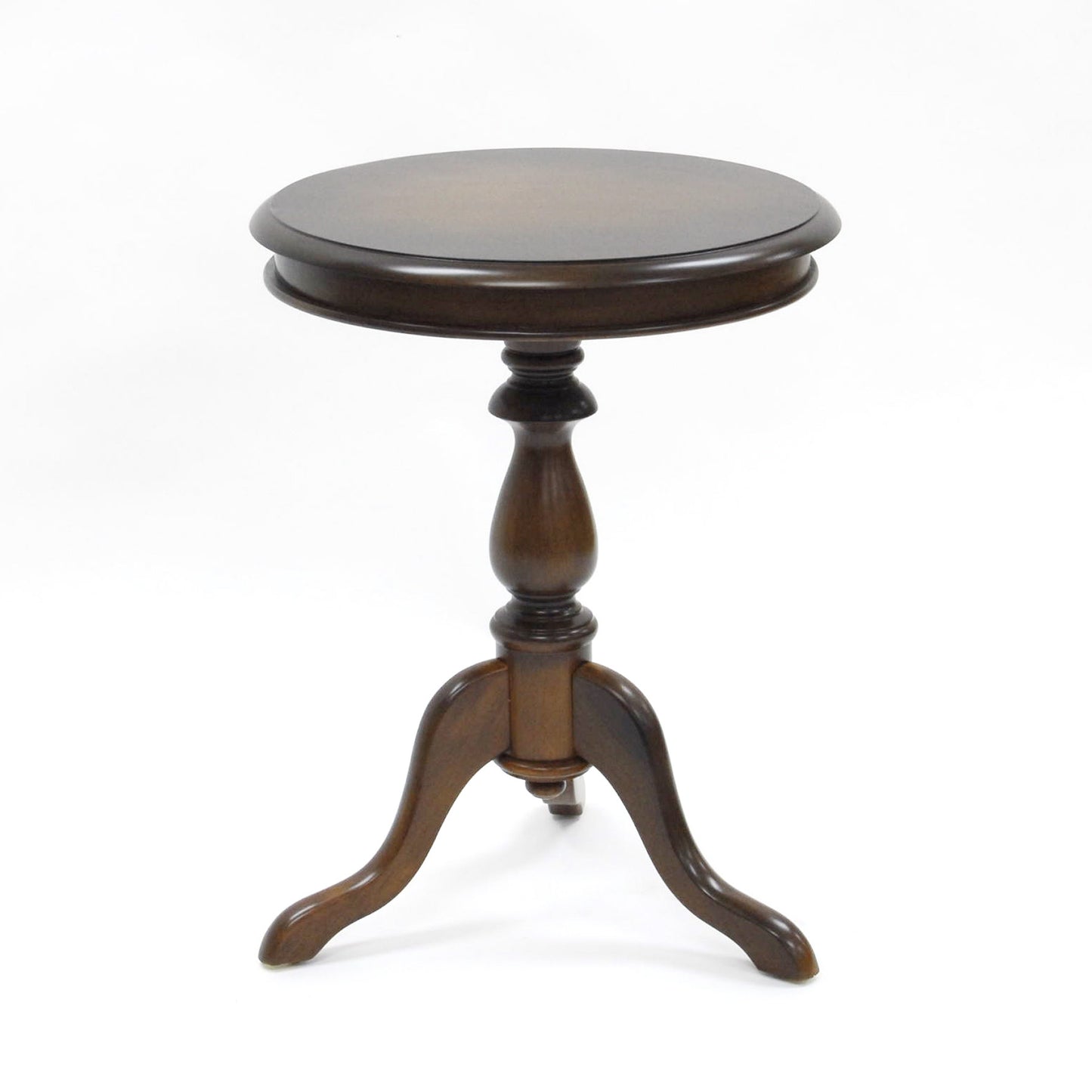 25" Dark Brown Manufactured Wood Round End Table