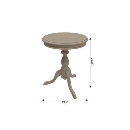25" Taupe Gray Manufactured Wood Round End Table