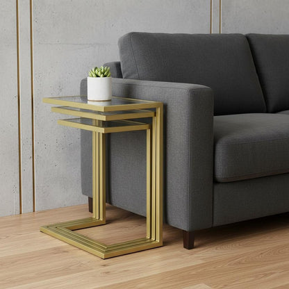 24" Chrome Glass Rectangular End Table