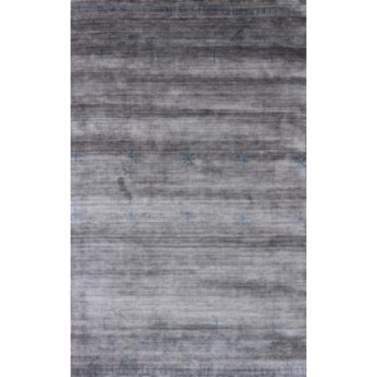 5' x 8' Gray and Teal Abstract Ombre with Stars Hand Loomed Area Rug