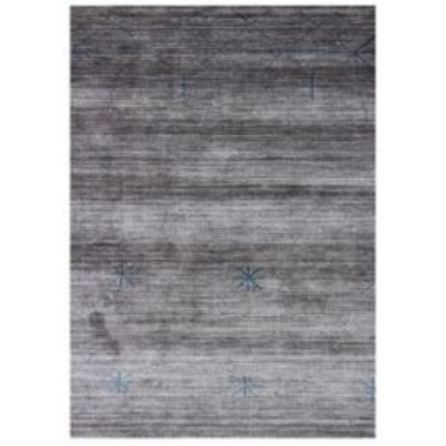 5' x 8' Gray and Teal Abstract Ombre with Stars Hand Loomed Area Rug