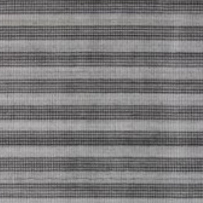 5' X 10' Black And Gray Striped Hand Loomed Area Rug