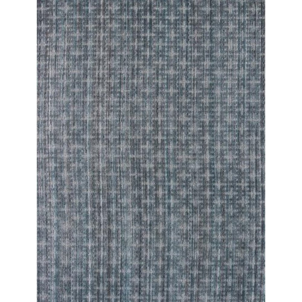 8' X 10' Blue And And Charcoal Hand Loomed Area Rug
