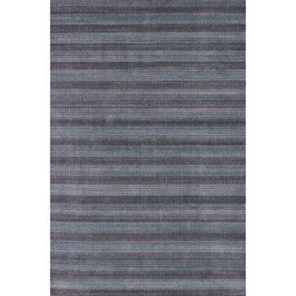 5' X 8' Blue And Black Hand Loomed Area Rug
