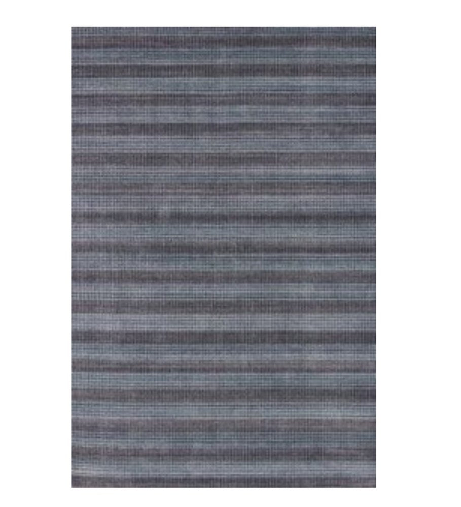 5' X 8' Blue And Black Hand Loomed Area Rug