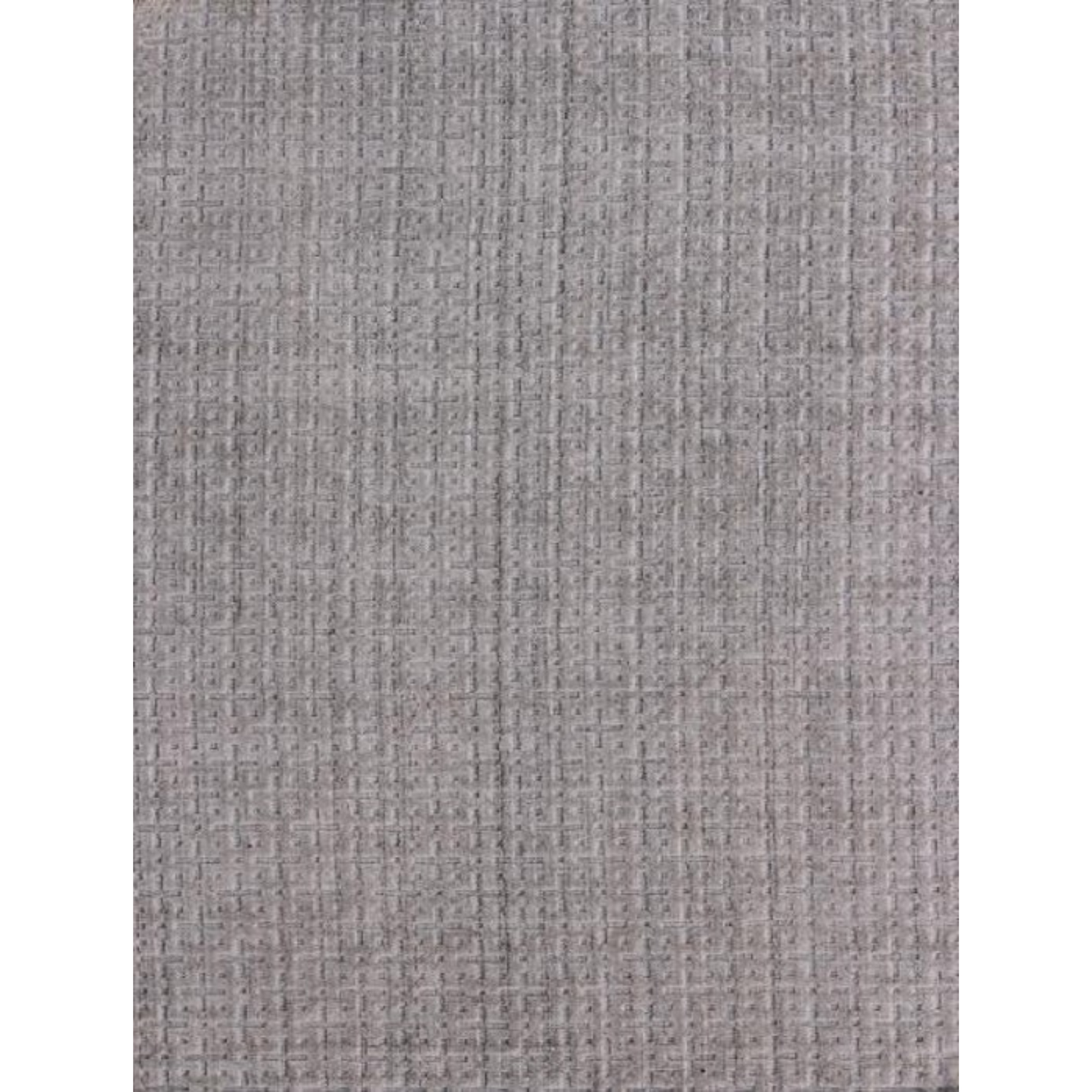 5' X 8' Tan And Charcoal Plaid Cross Hand Loomed Area Rug