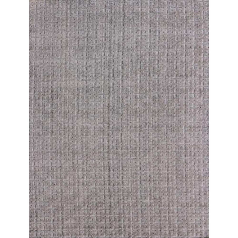 5' X 8' Tan And Charcoal Plaid Cross Hand Loomed Area Rug
