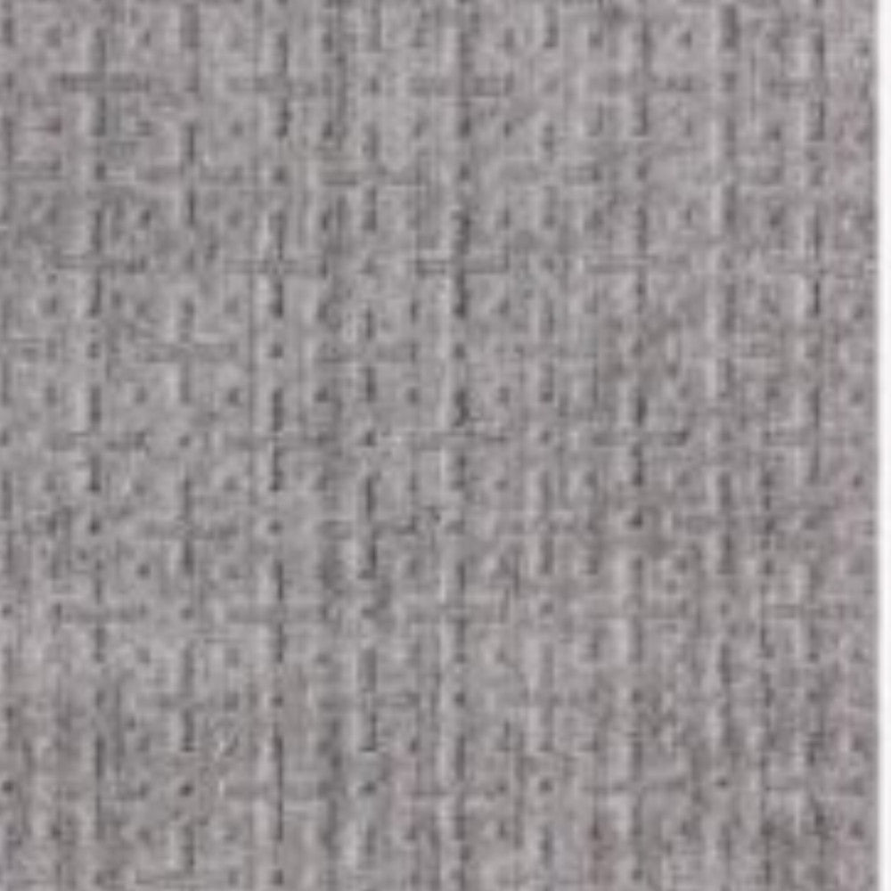 5' X 8' Tan And Charcoal Plaid Cross Hand Loomed Area Rug