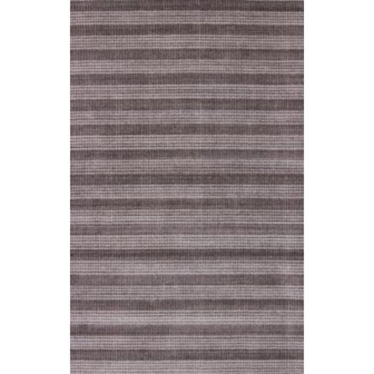 5' X 8' Rust And White Striped Hand Loomed Area Rug