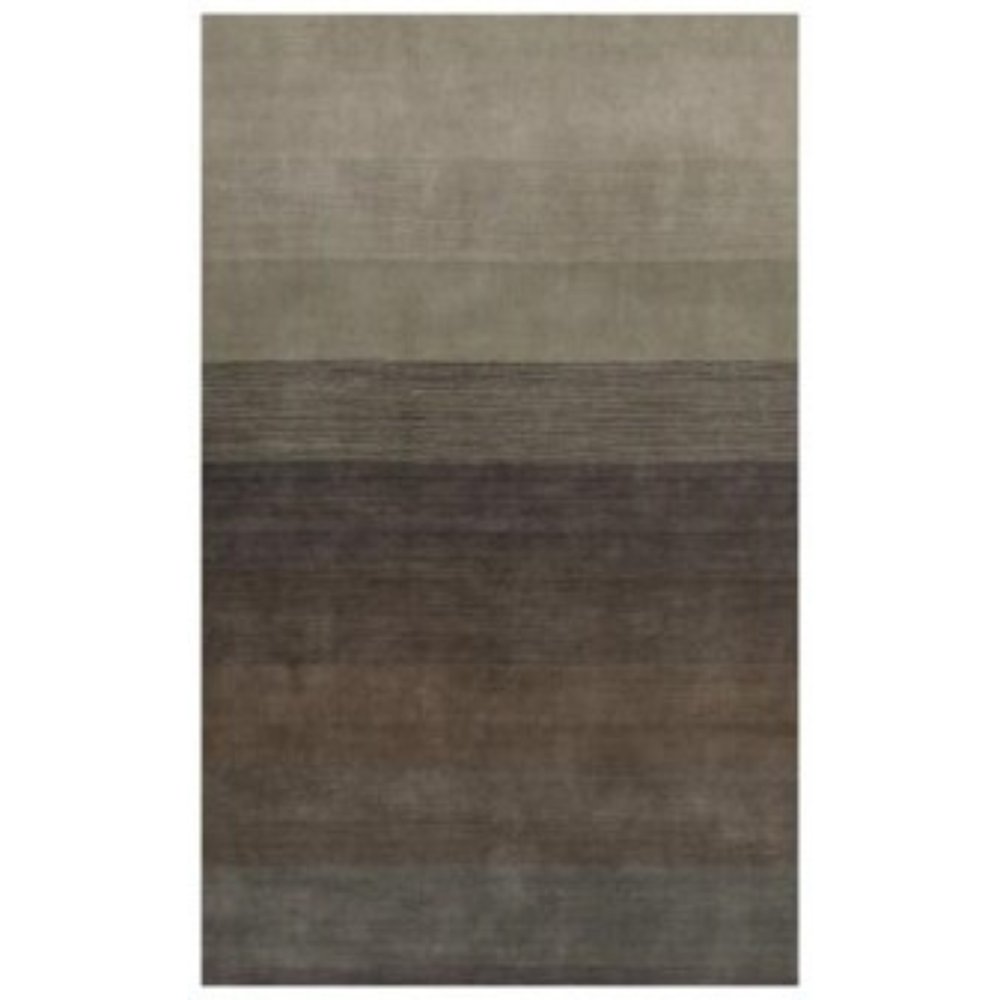 5' X 8' Expresso And Brown Ombre Hand Loomed Area Rug