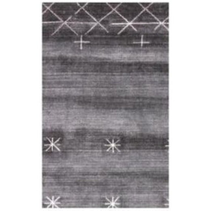 8' X 11' Blue And Black Ombre Hand Loomed Area Rug
