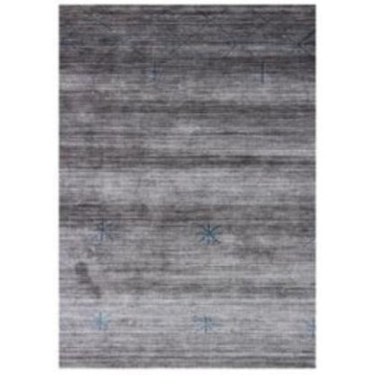 8' X 11' Silver And Blue Ombre Hand Loomed Area Rug