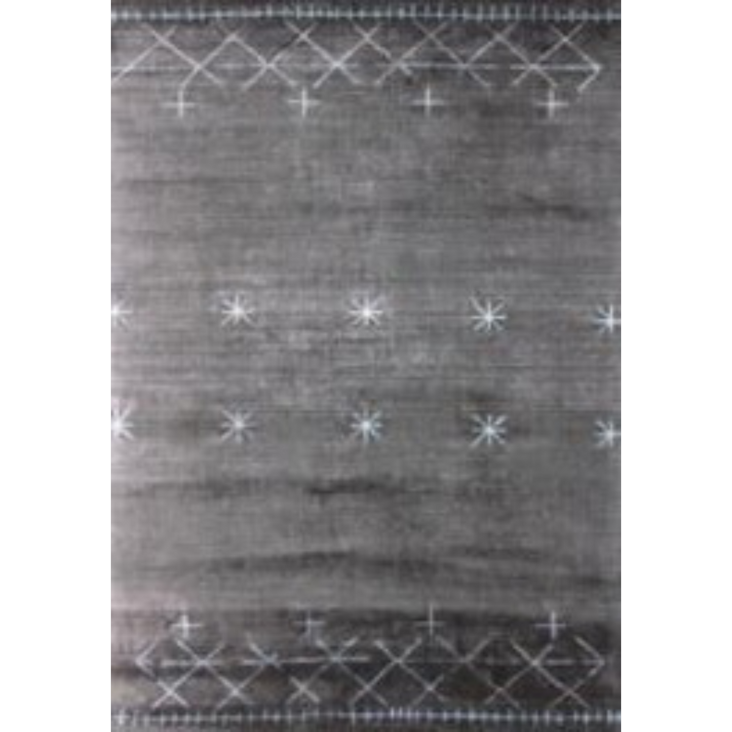 8' X 11' Sliver And Charcoal Ombre Hand Loomed Area Rug