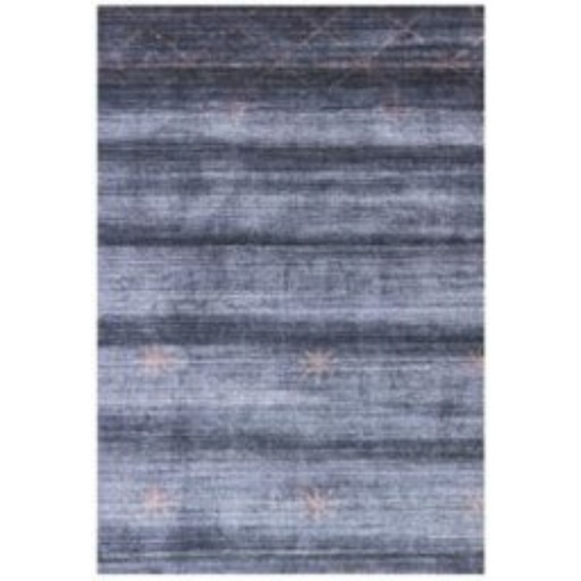 8' X 11' Navy And Rust Ombre Hand Loomed Area Rug