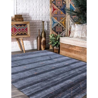 8' X 11' Blue Ombre Hand Loomed Area Rug