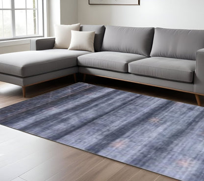 8' X 11' Blue Ombre Hand Loomed Area Rug