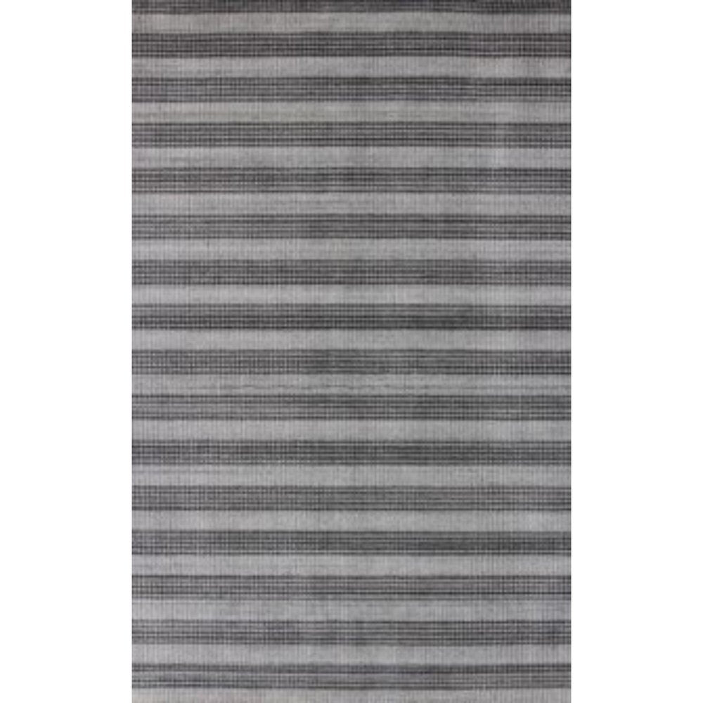 8' X 10' Black And Dark Grey Hand Loomed Area Rug