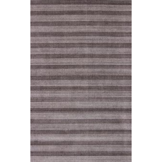 8' X 10' Rust And White Striped Hand Loomed Area Rug
