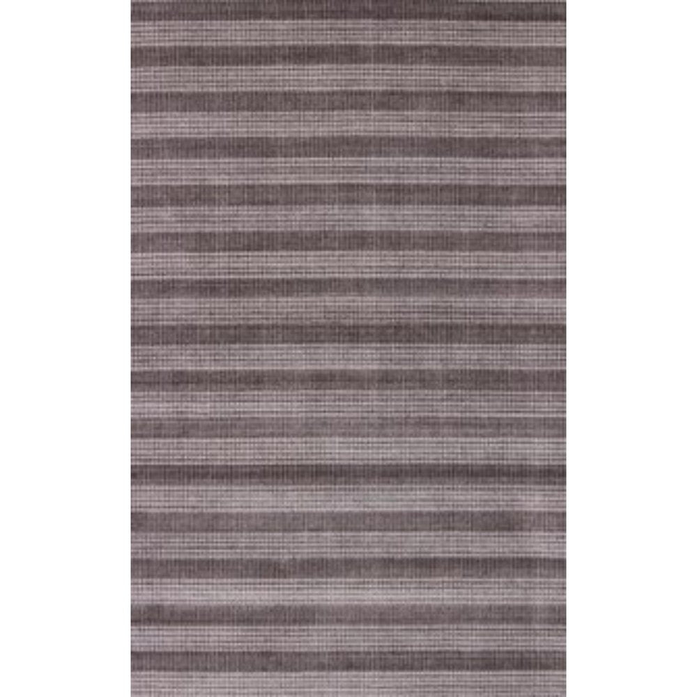 8' X 10' Rust And White Striped Hand Loomed Area Rug
