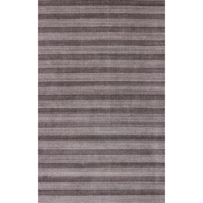 8' X 10' Rust And White Striped Hand Loomed Area Rug